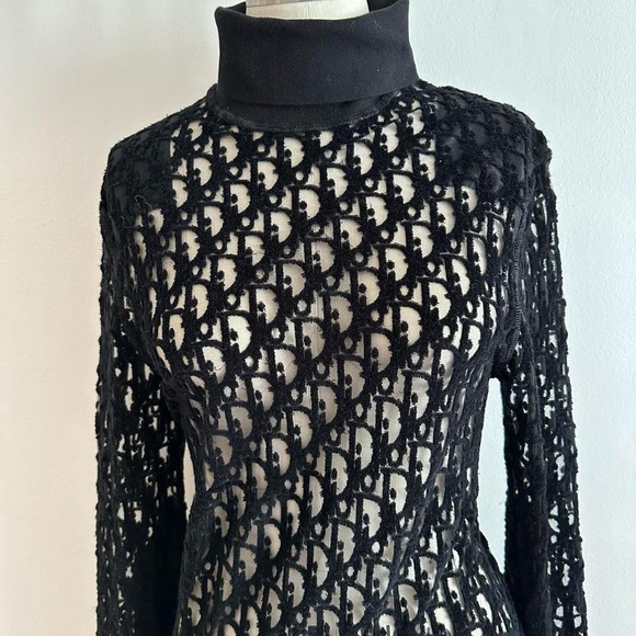 Dior men's long sleeve mesh top